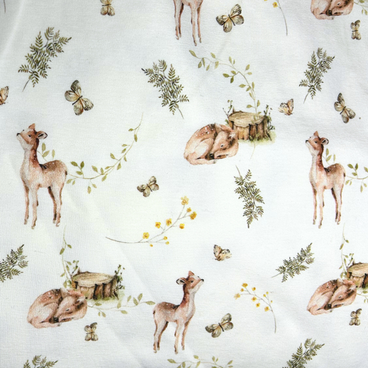 Baumwolljersey Frühlingshirsch