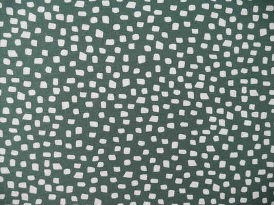 Baumwolljersey grün-weiß Muster