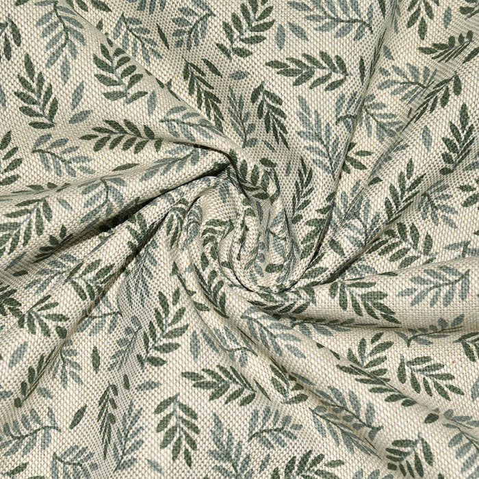 Halbpanama Leinenoptik Blätter