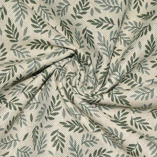 Halbpanama Leinenoptik Blätter