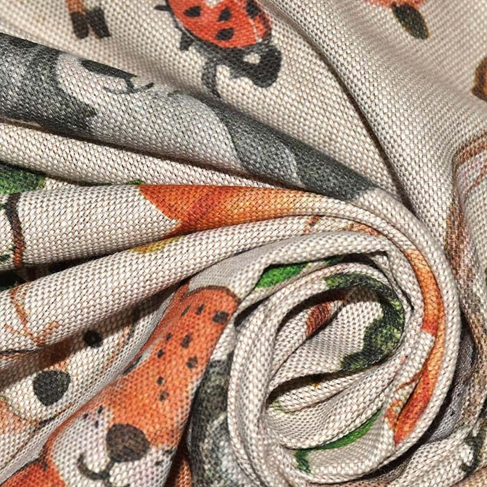 Halbpanama Leinenoptik Waldtiere Reststück 1,3m