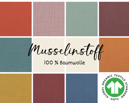 Musselin – Bio-Baumwolle (GOTS-zertifiziert)