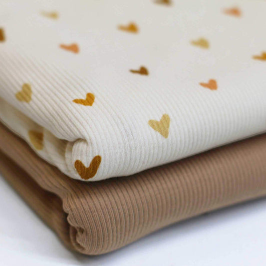 Rippstrick Jersey – Herzen, hellgelb