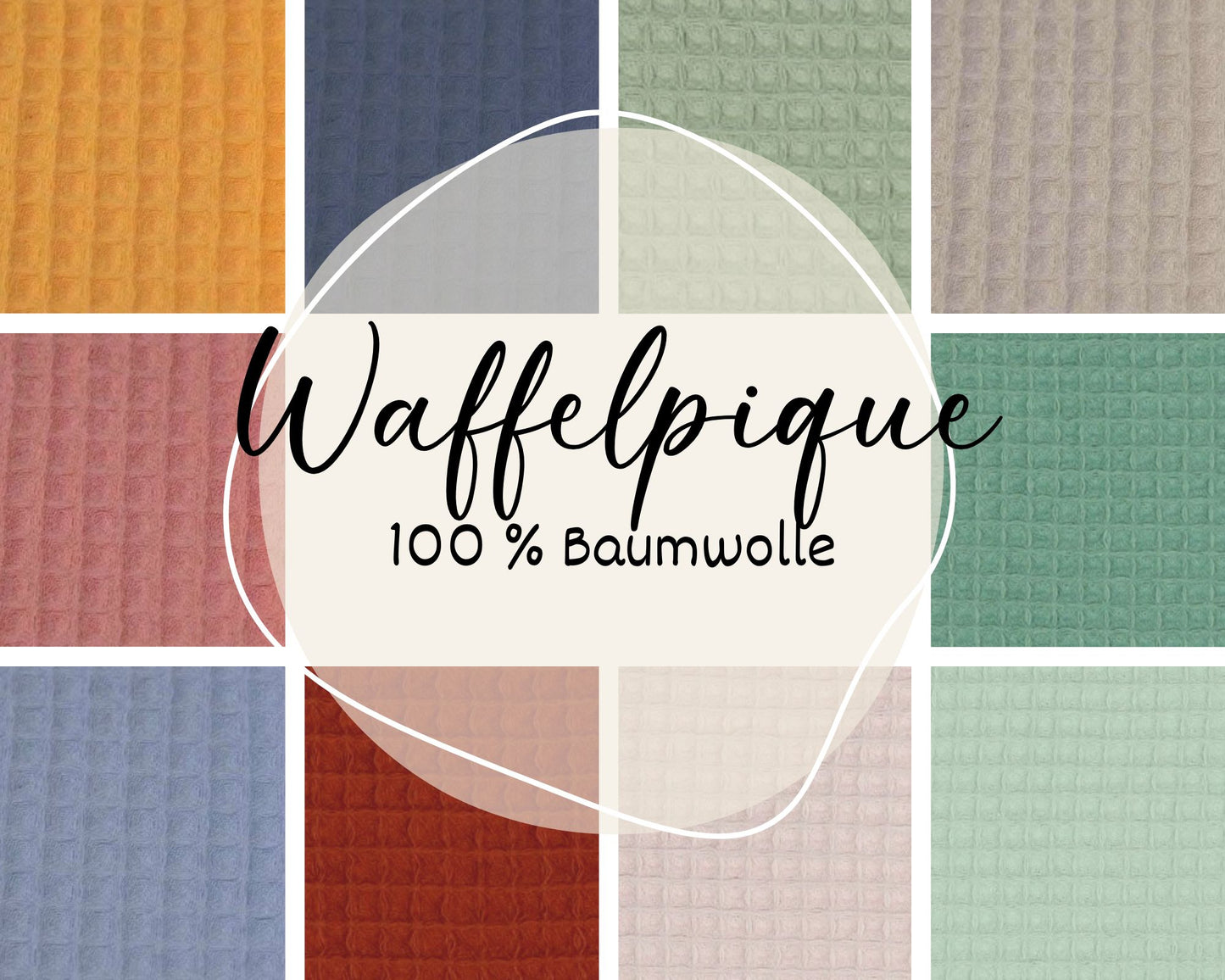 Waffelpique (verschiedene Farben)