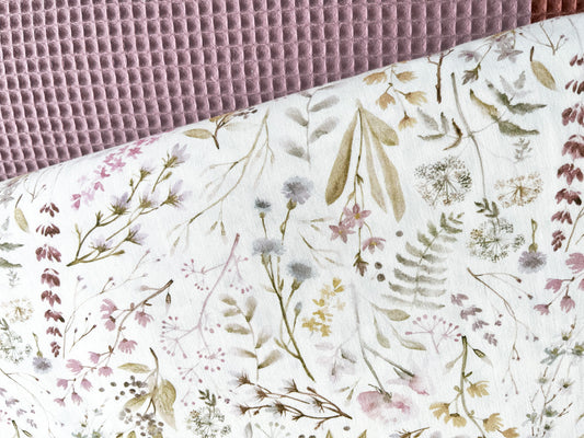 Baumwollstoff Wildblumen pastell Popeline EN71-3 getestet